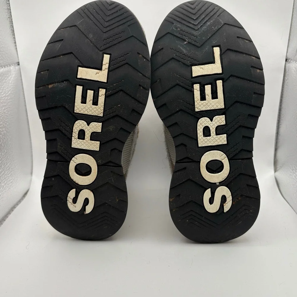 Sorel Kids Out N About Classic Waterproof Boots Grey Brown NC4579-224 Size 12